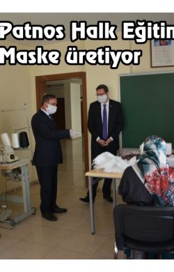 Patnos Halk Eğitim merkezi maske üretiyor